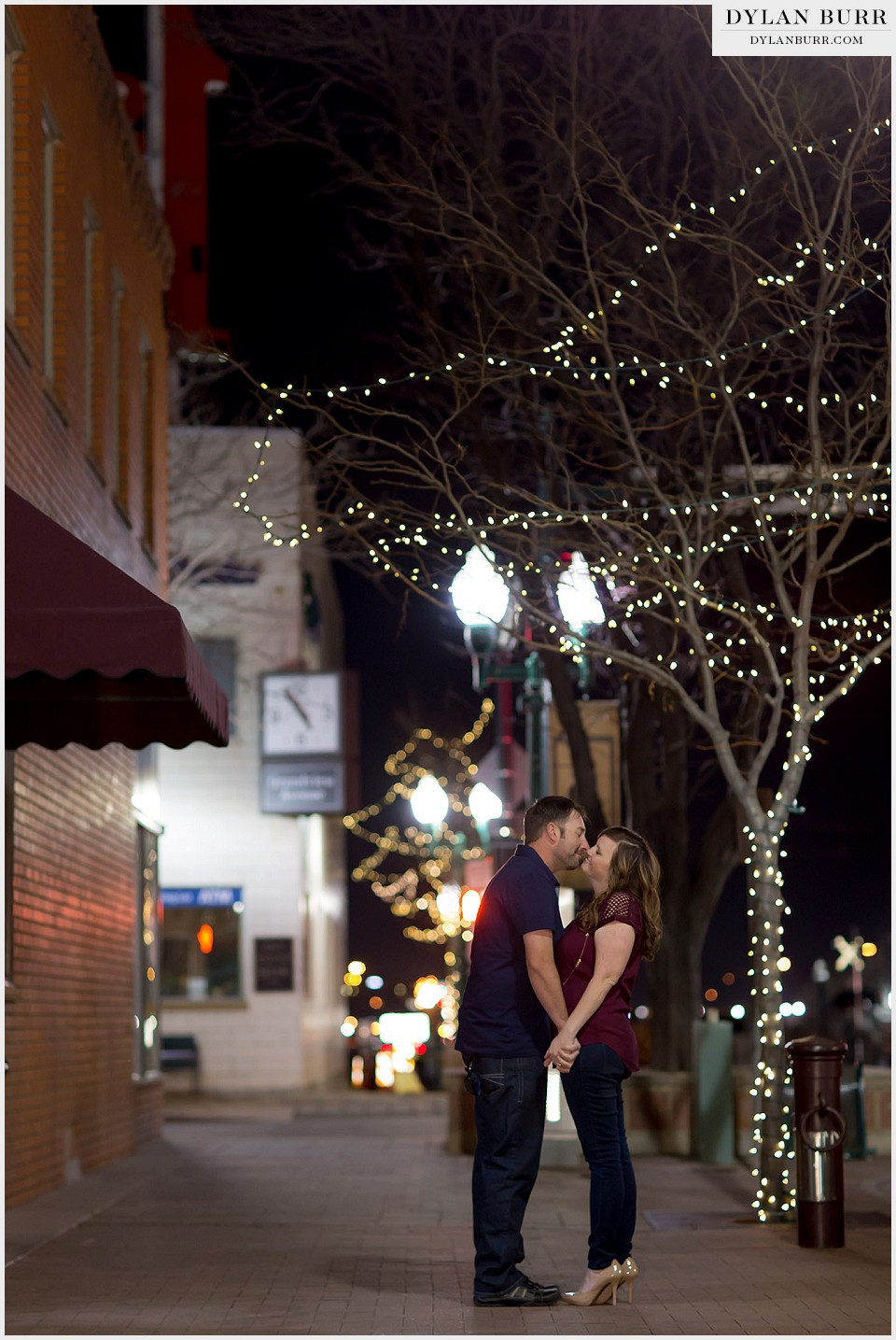 arvada olde town engagement night portraits