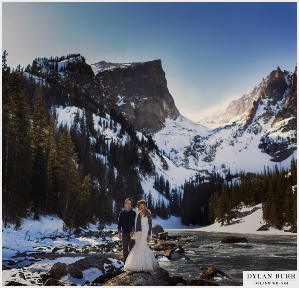 estes park colorado winter wedding anniversary photos