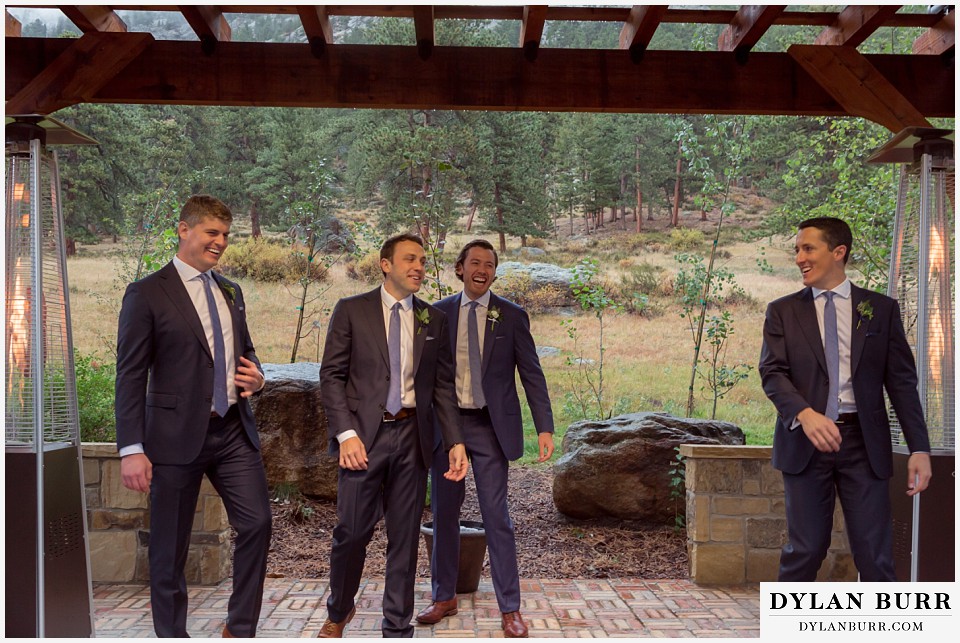 della terra wedding estes park colorado mountain wedding groomsmen