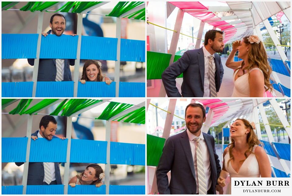 colorado wedding photographer denver backyard wedding fun goofy colorful photos