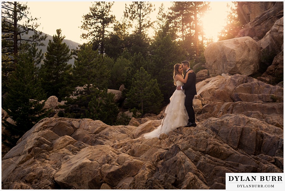 rocky mountain national park elopement adventure wedding sunset