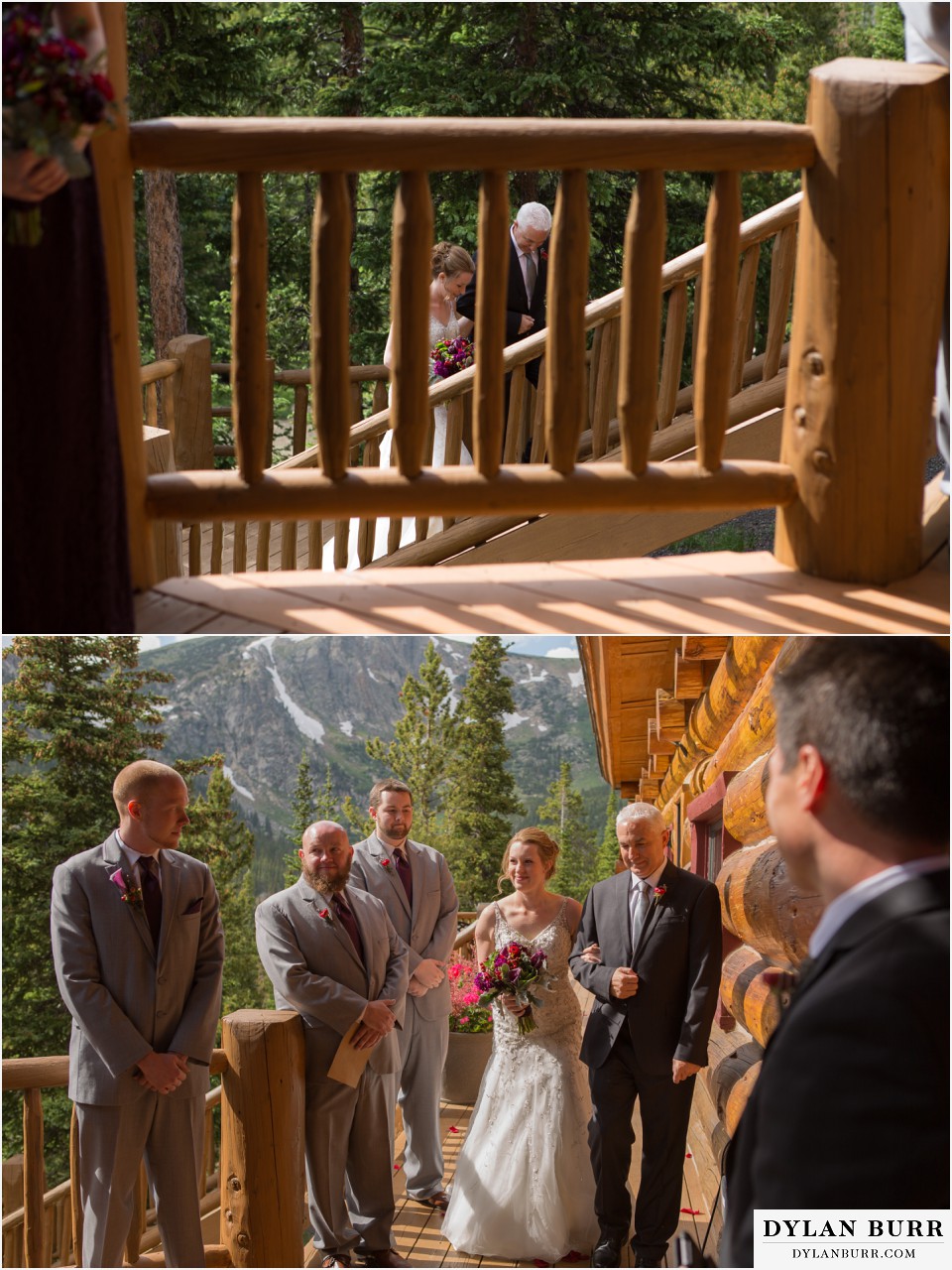 colorado mountain wedding silverlake lodge bride dad