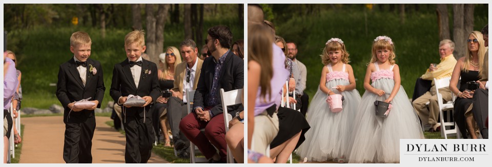 denver wedding photographer vista at applewood twin flower girls ring bearers