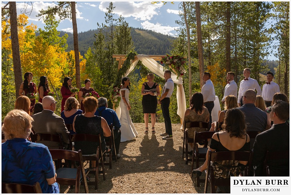 winter park mountain lodge wedding colorado ceremony site with arbor