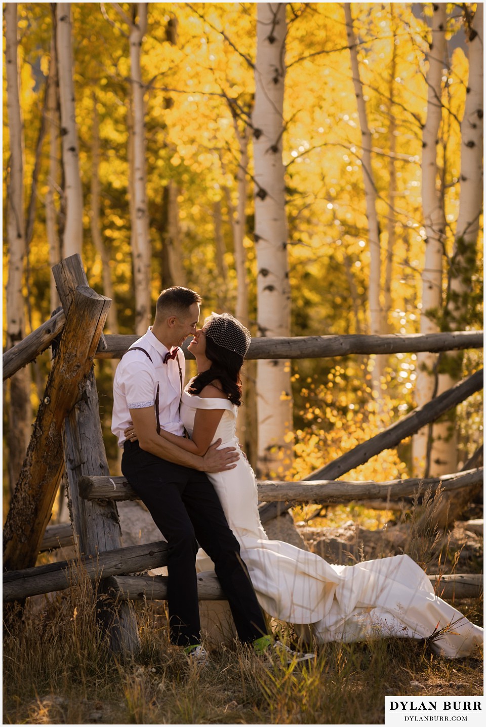 winter park mountain lodge wedding colorado bride and groom sharing a fall colorado moment