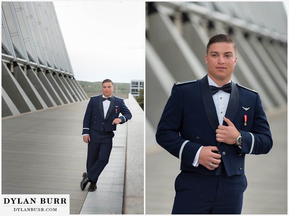 air force academy wedding groom all ready for the wedding