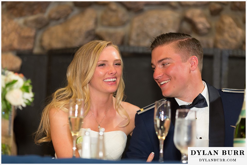 Pinecrest Weddings and Event Center bride and groom at head table