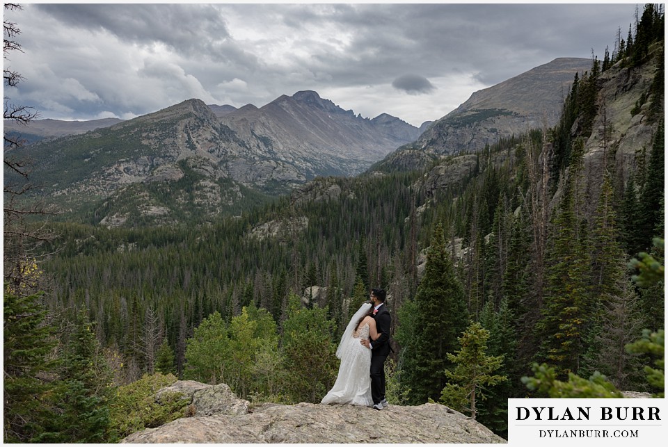 all day elopement in Rocky Mountain National Park with huge mountain views