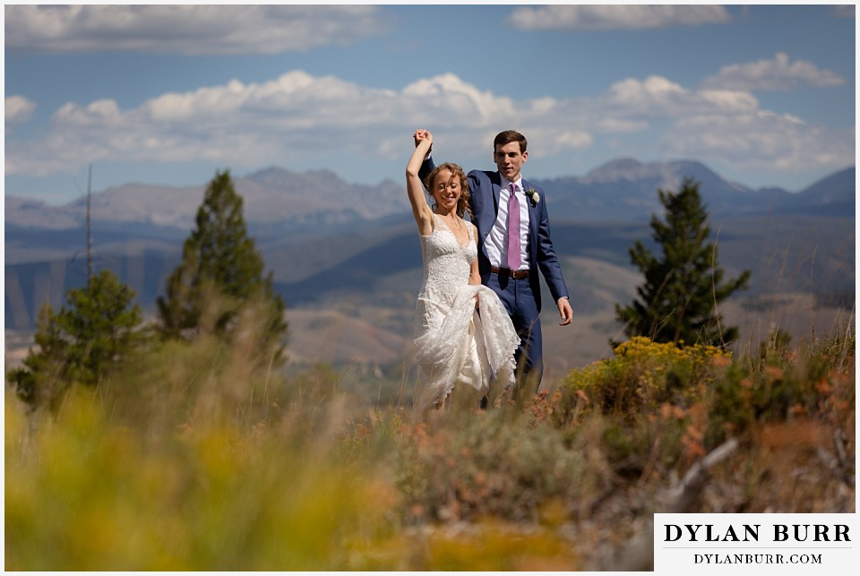 antler basin ranch wedding dancing on mountain top