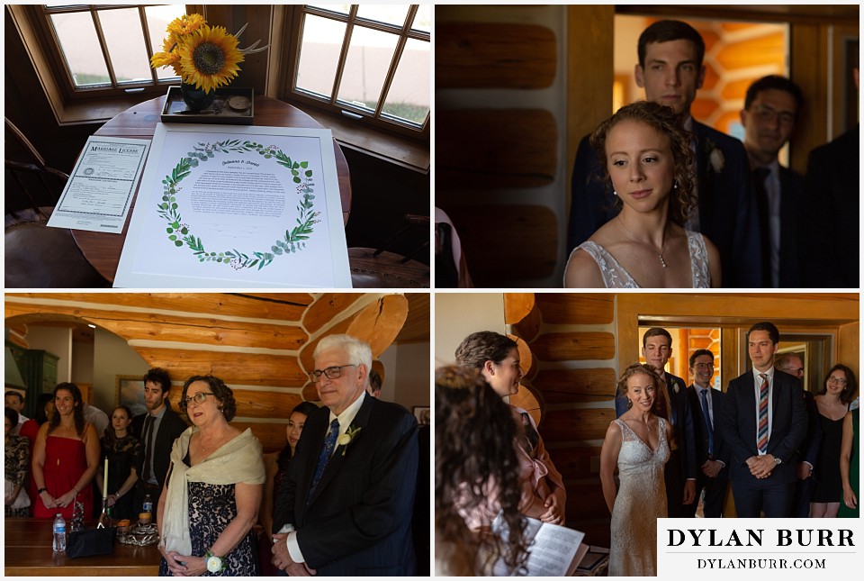 jewish ketubah ceremony at antler basin ranch wedding