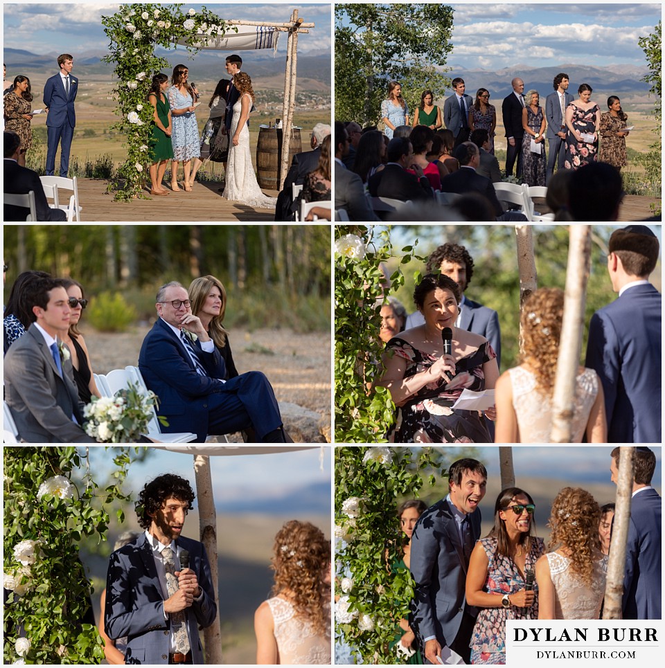 wedding guests giving blessings Antler Basin Ranch wedding