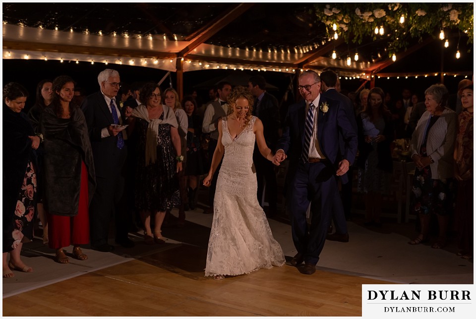 bride and father dance Antler Basin Ranch wedding