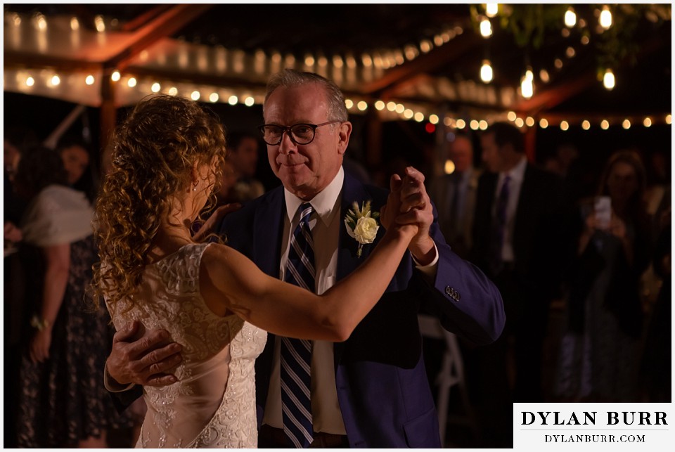 father daughter dance at Antler Basin Ranch wedding