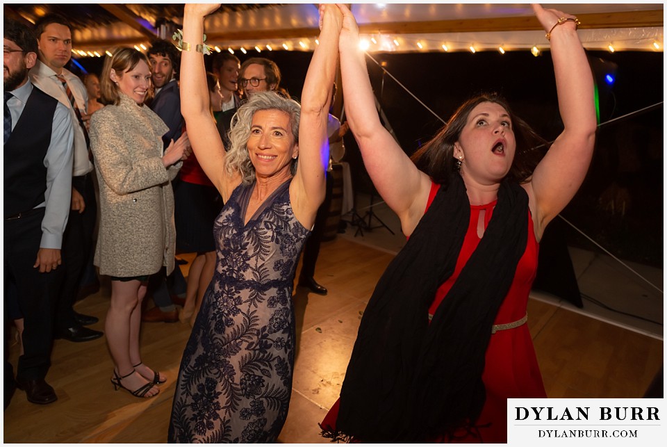 mom dancing at reception antler basin ranch wedding