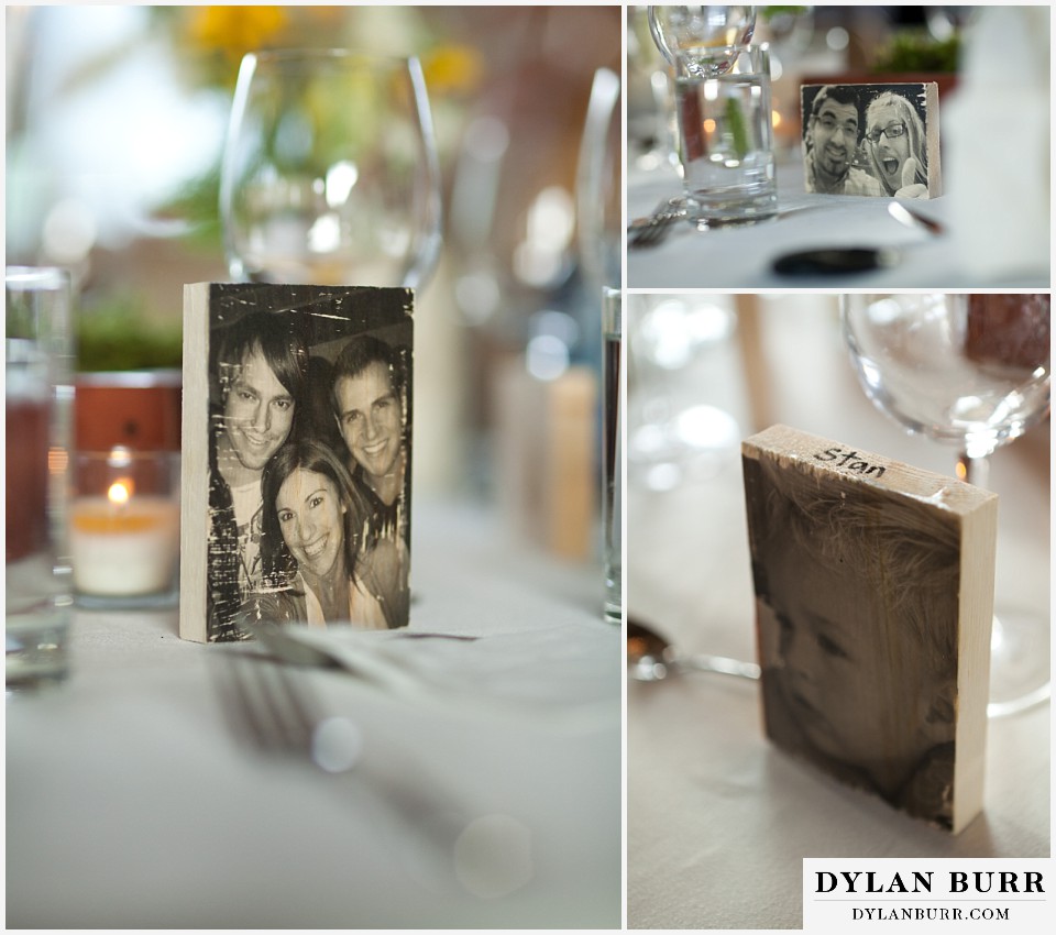 aspen colorado mountain wedding table seating markers