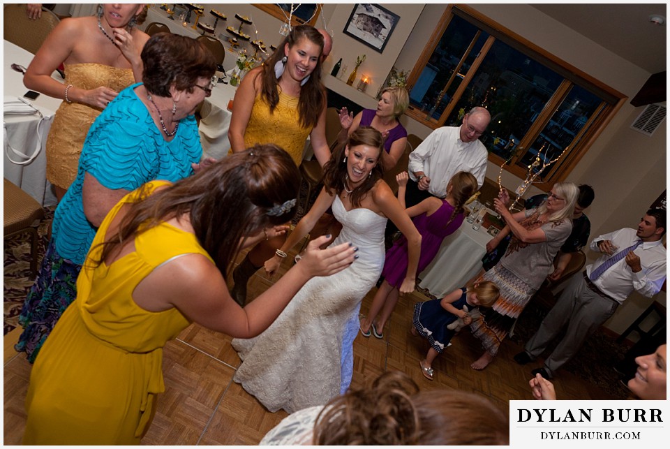 aspen colorado mountain wedding bride dancing