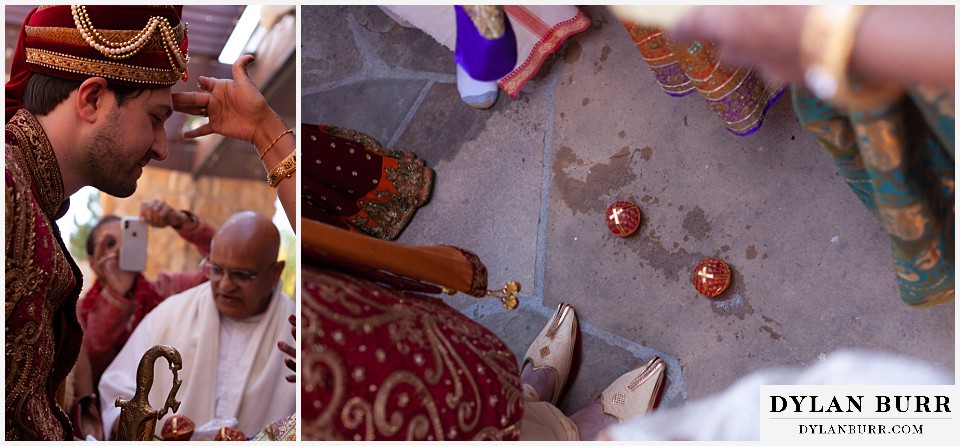 baldoria on the water wedding lakewood colorado hindu wedding groom entering ceremony