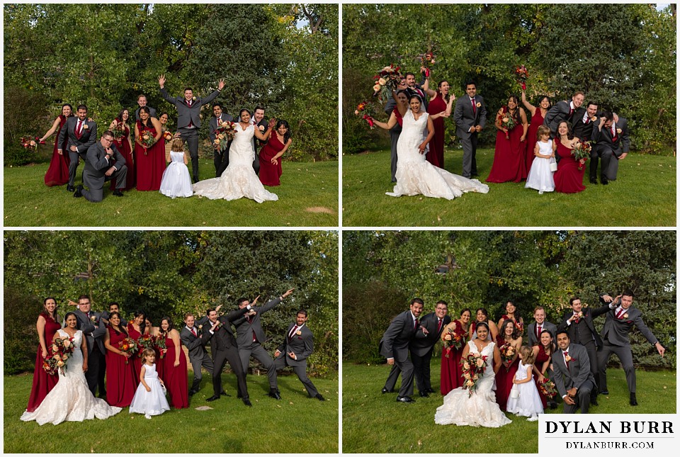 baldoria on the water wedding lakewood colorado hindu wedding fun bridal party photos