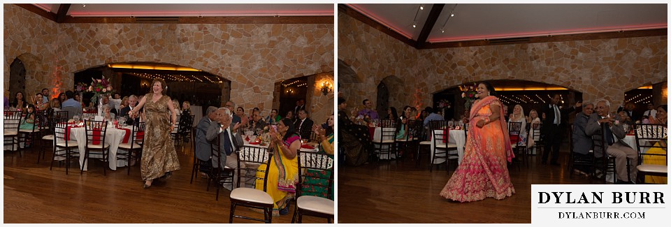 baldoria on the water wedding lakewood colorado hindu wedding parents enter reception party