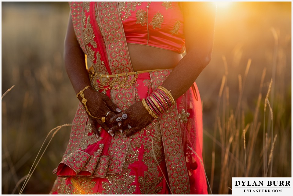 lakewood heritage center mehndi hindu wedding indian bride at sunset