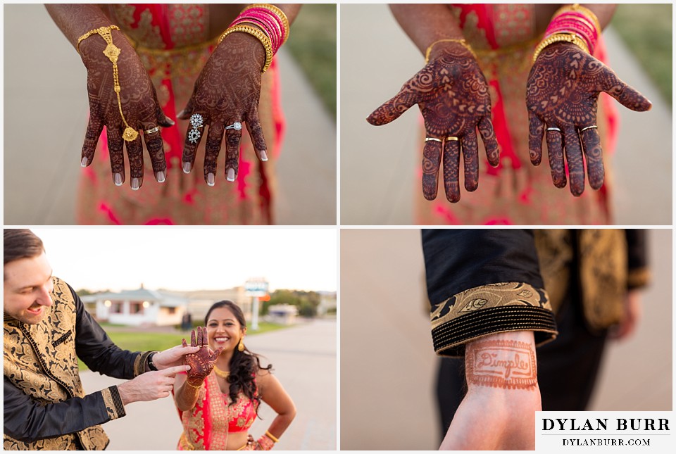 lakewood heritage center mehndi hindu wedding henna details on bride and groom