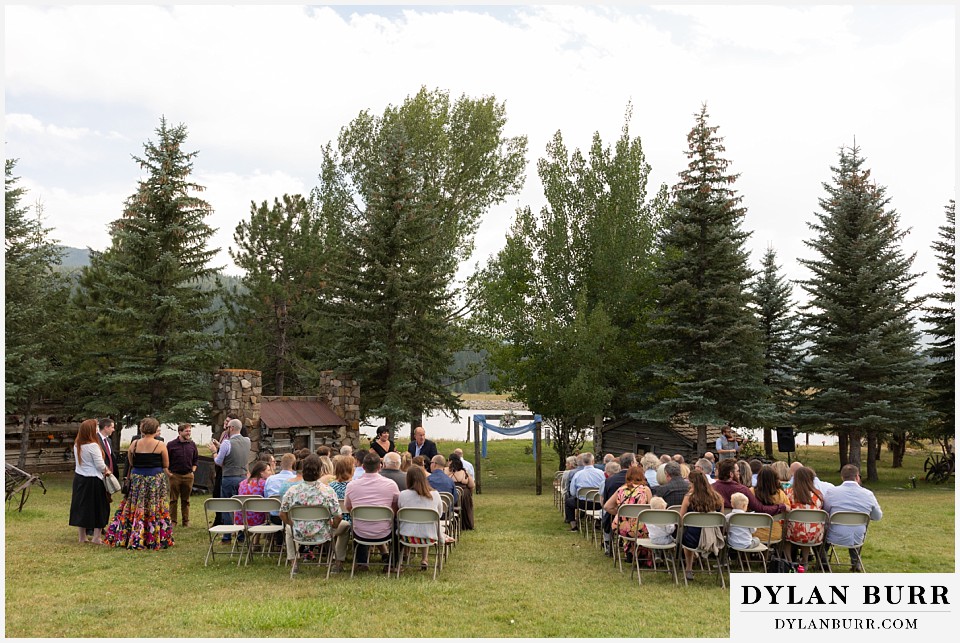 the barn at evergreen memorial park wedding ceremony