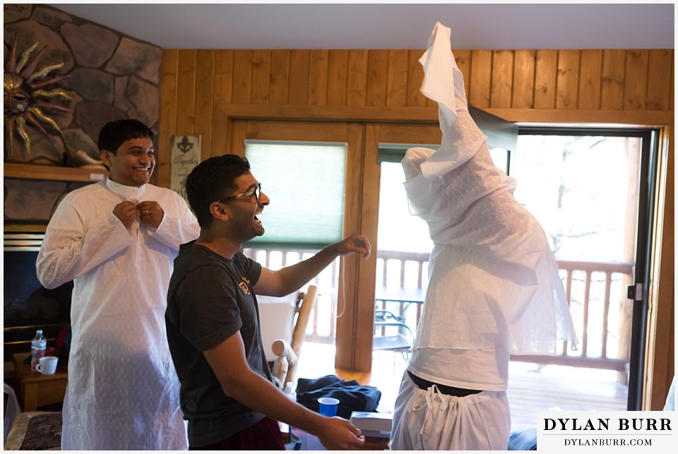 black canyon inn hindu wedding groomsmen getting ready