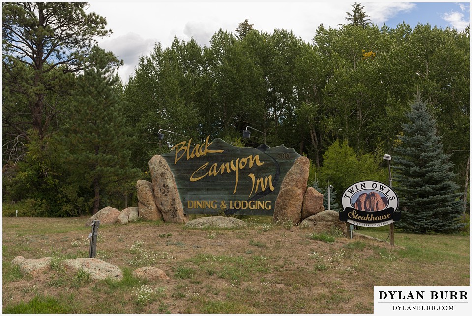 black canyon inn wedding estes park colorado and twin owls restaurant