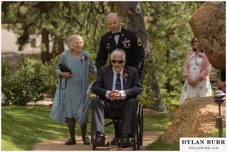 black canyon inn wedding estes park colorado groom and grandfather