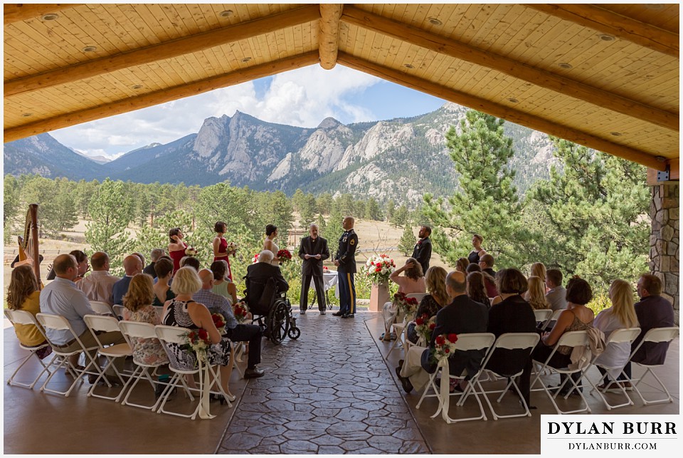 black canyon inn wedding estes park colorado wedding ceremony begins