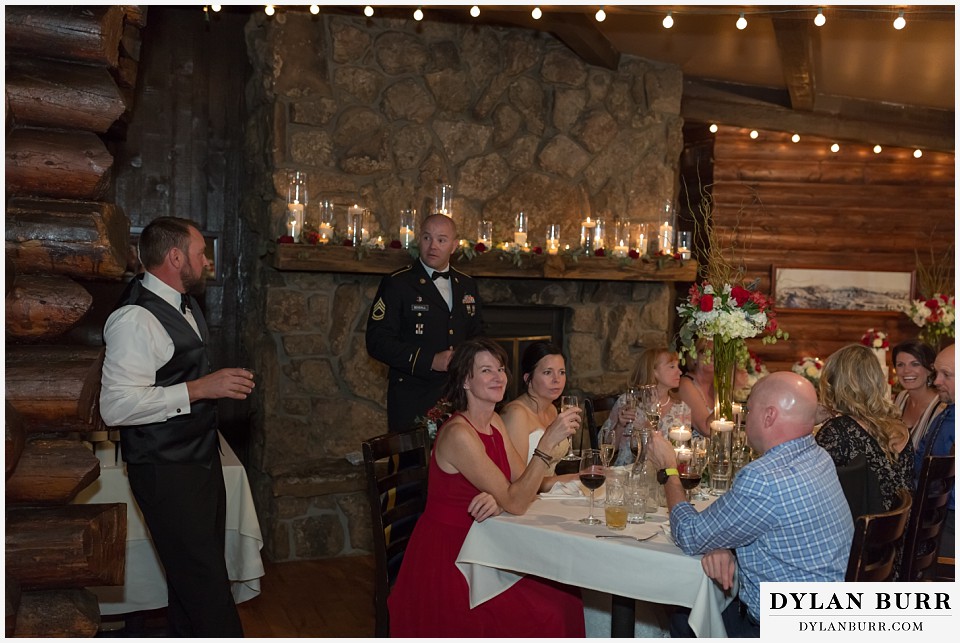 black canyon inn wedding estes park colorado wedding toasts twin owls restaurant