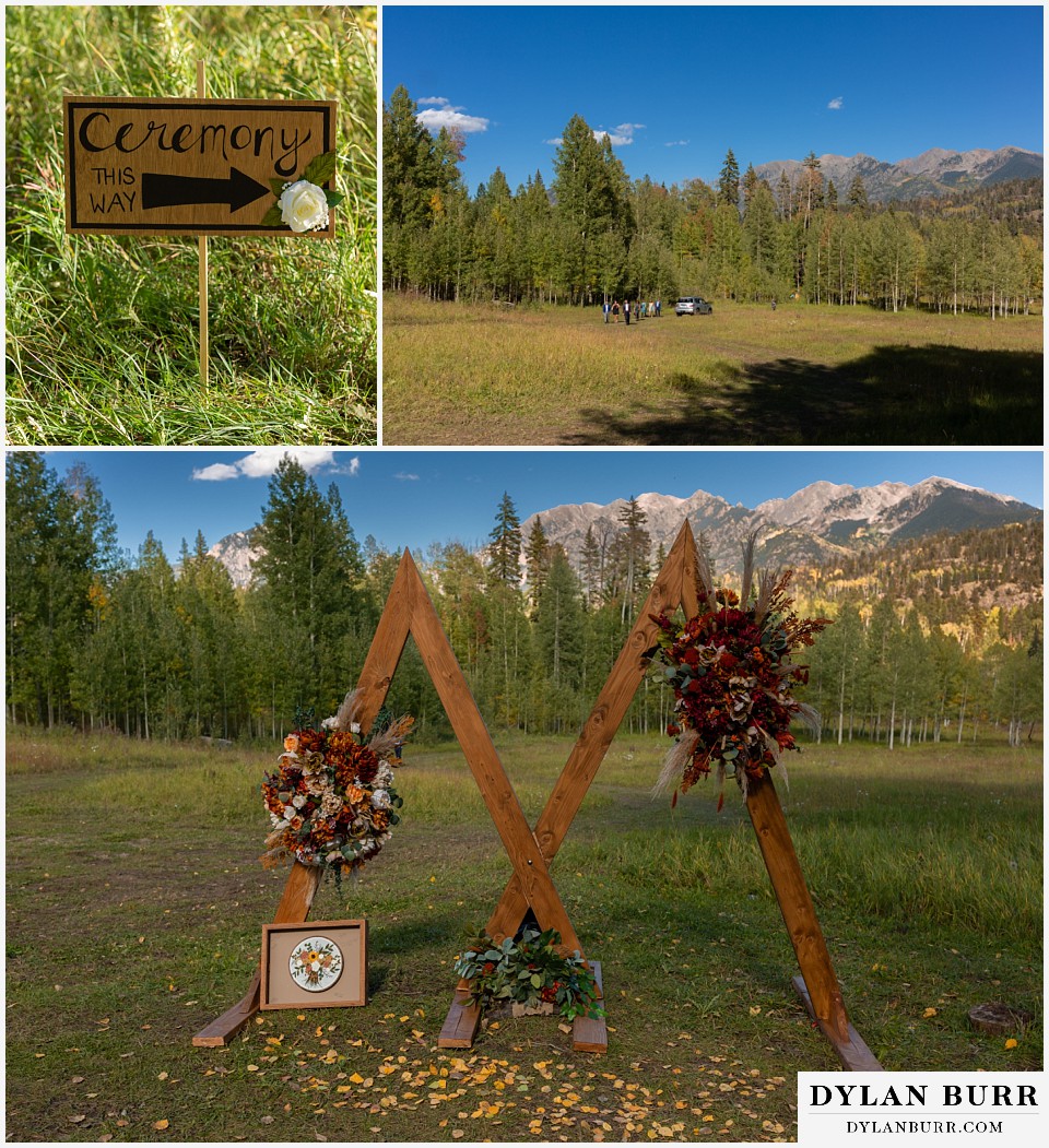 black diamond lodge wedding ceremony site