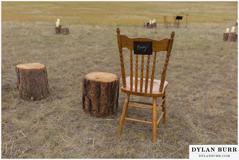 boho backyard colorado wedding vip chair seating