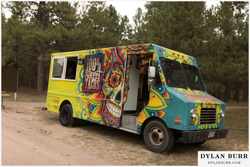 boho backyard colorado wedding 100% street taco truck