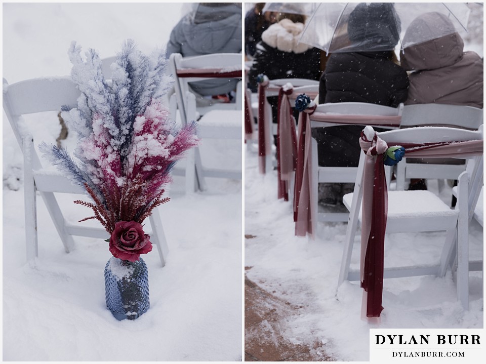 boulder creek by wedgewood weddings snowy wedding details