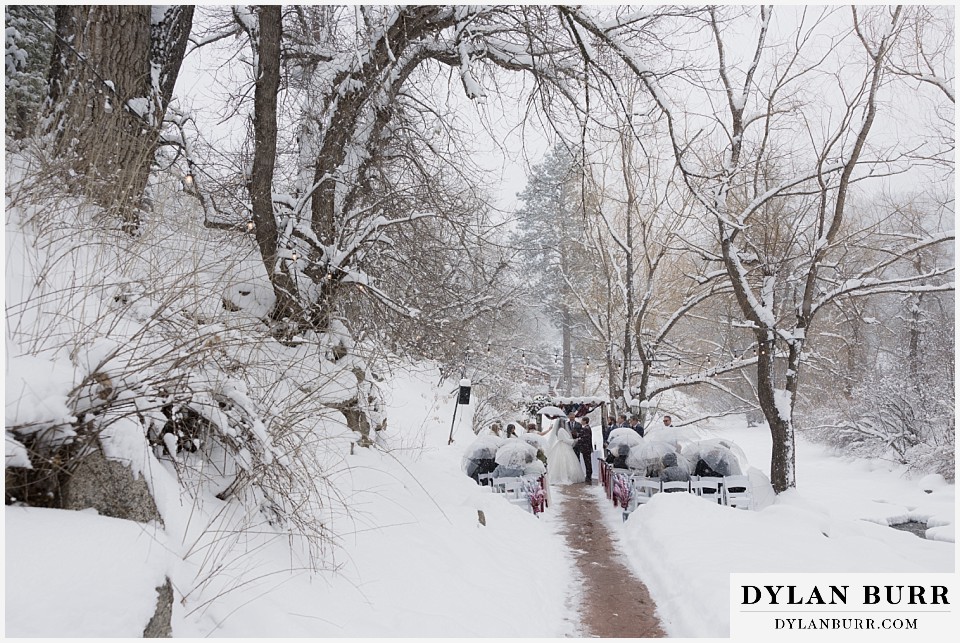 boulder creek by wedgewood weddings riverside ceremony in winter
