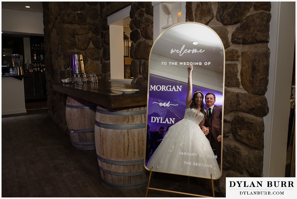 boulder creek by wedgewood weddings end of the night couple in mirror