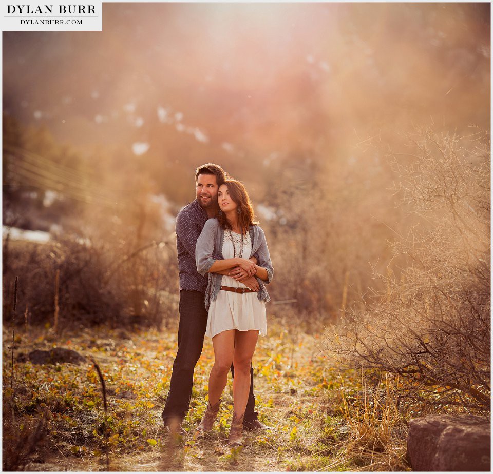 sunset engagement photos in boulder