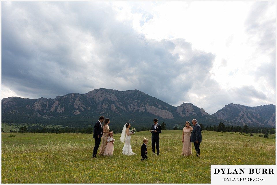 boulder flatirons wedding elopement ceremony view