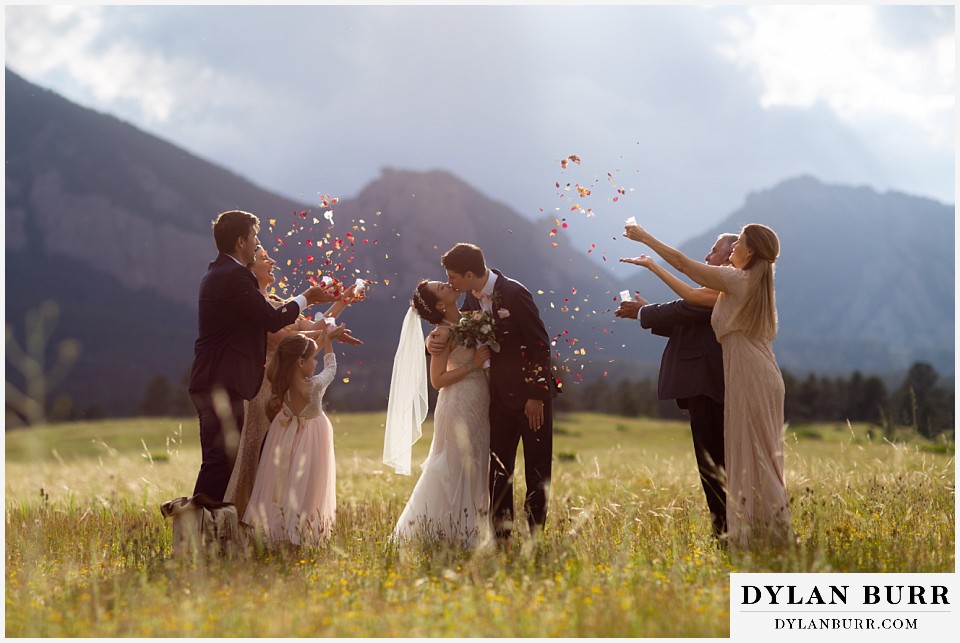 boulder flatirons wedding elopement flower confetti