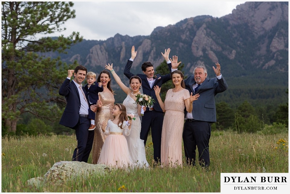 boulder flatirons wedding elopement fun family photos