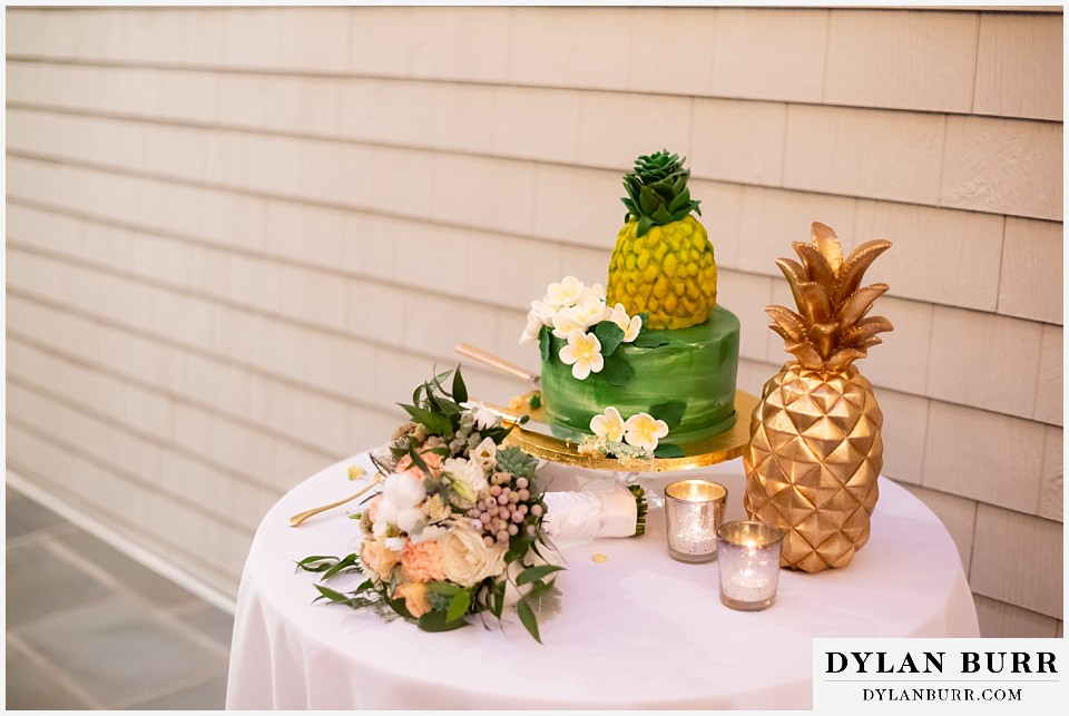 boulder flatirons wedding elopement pineapple wedding cake