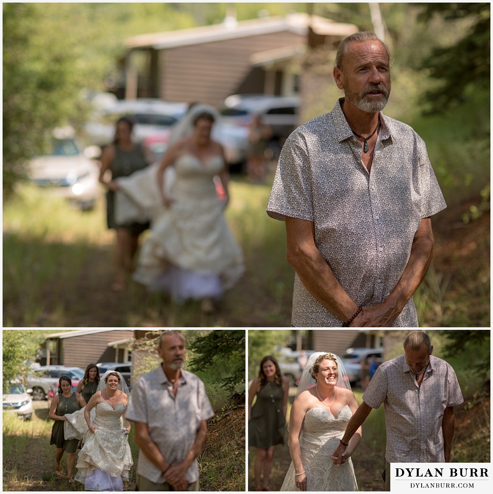 buford lodge wedding buford colorado meeker first look with dad