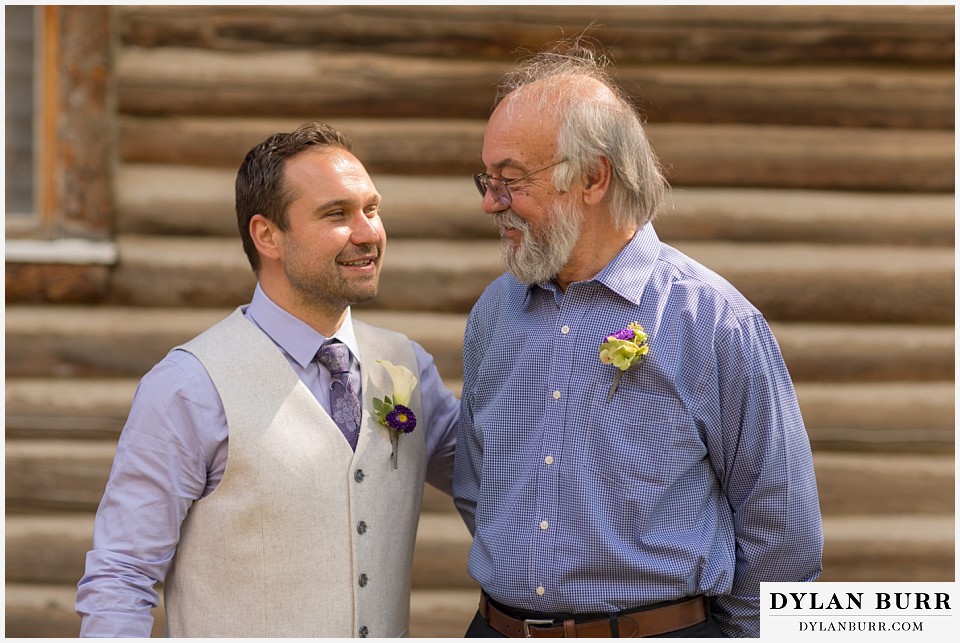 buford lodge wedding buford colorado meeker groom and father