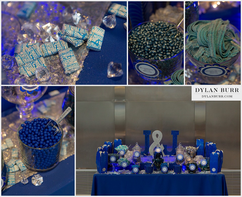 cable center denver wedding blue candy bar