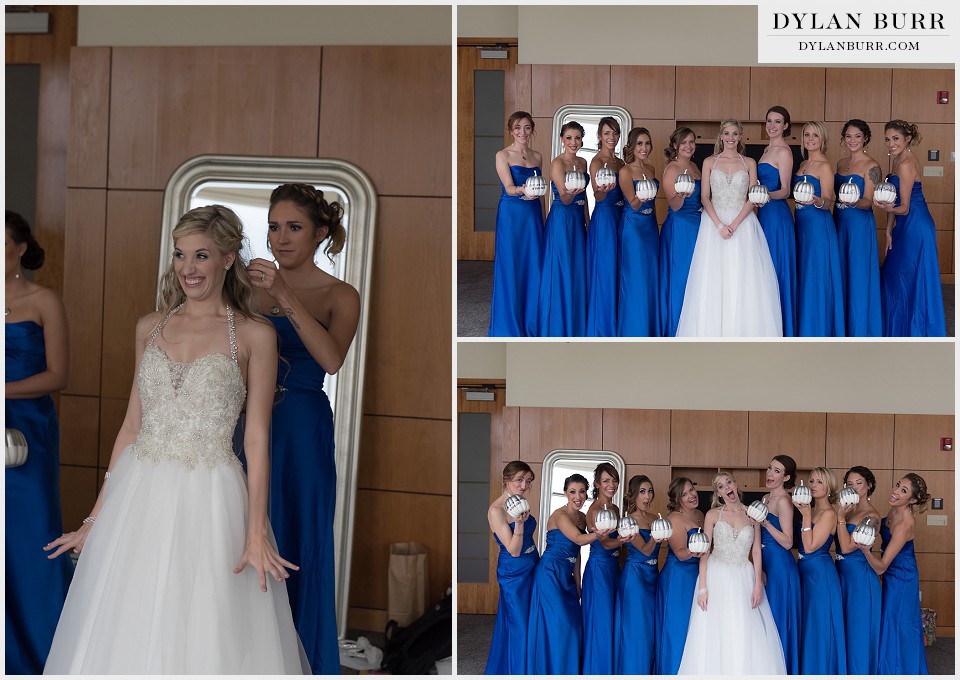 cable center denver wedding bride bridesmaids getting ready