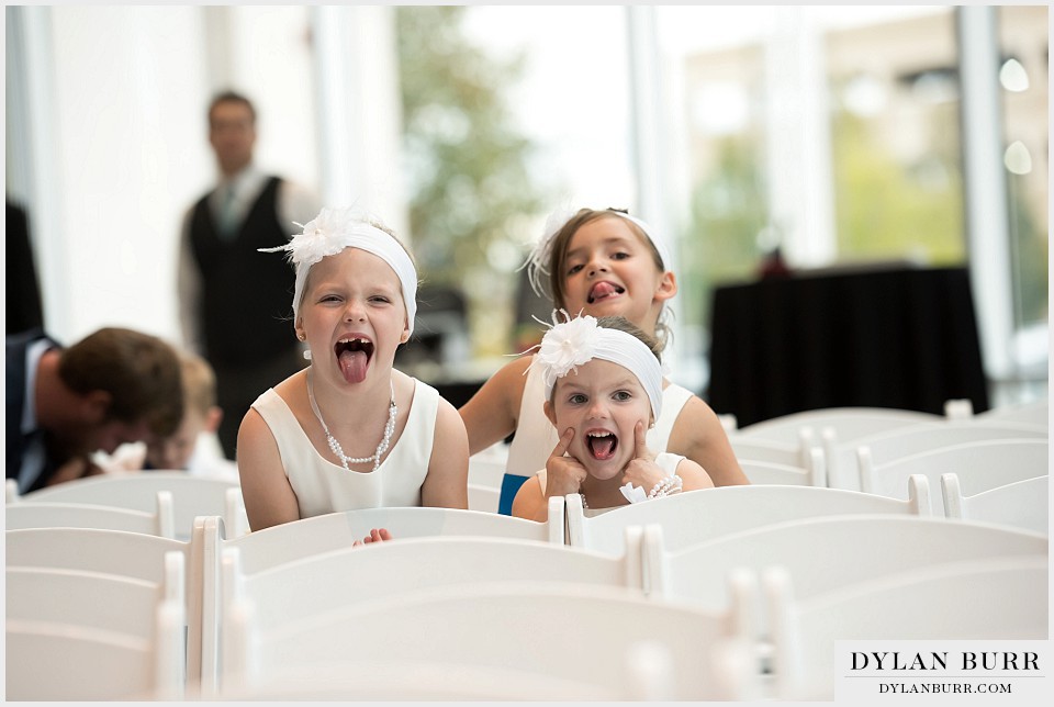 cable center denver wedding fun flower girls