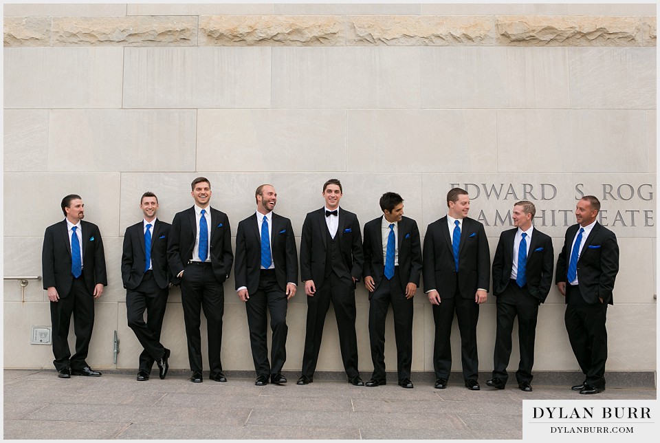 cable center denver wedding groomsmen