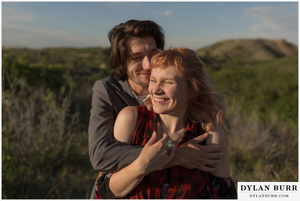 castle rock colorado engagement session in love on a hike