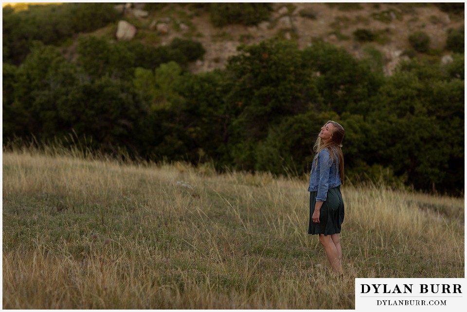 castlewood canyon engagement photos she mimics him trying to find her